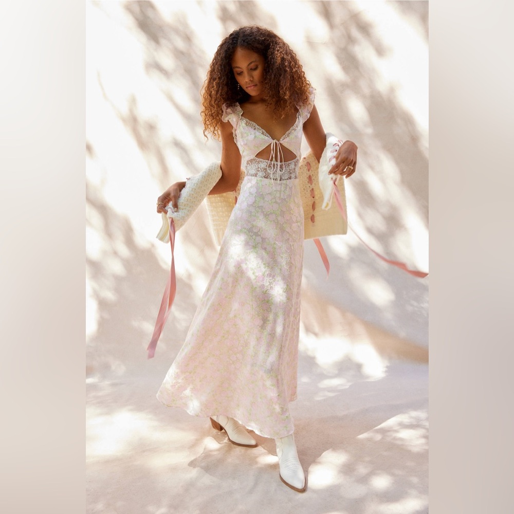For Love And Lemons Estelle Maxi Dress Size Small NWT
